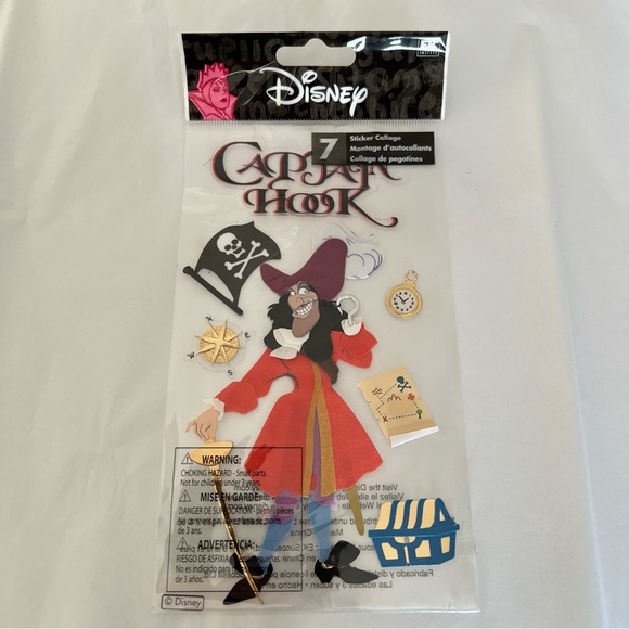 NWT Disney EK Success Captain Hook Peter Pan Dimensional Sticker Set - Picture 2 of 6